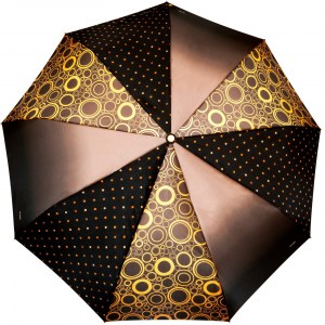 Стильный золотой зонт, Три Слона женский, полный автомат, 3 сл.,арт.3995-2